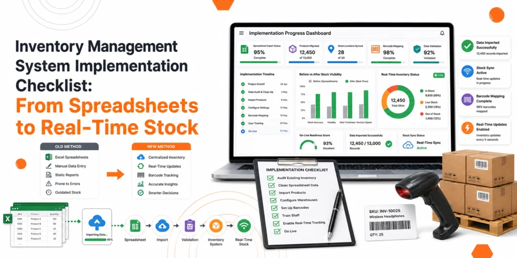 Inventory Management System Implementation Checklist: From Spreadsheets to Real-Time Stock