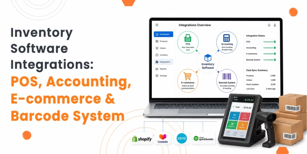Inventory Software Integrations: How POS, Accounting, E-commerce & Barcode Systems Work Together